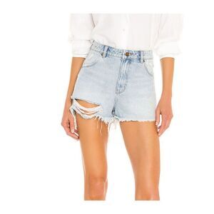 NWT Rolla's Dusters High Rise Slim Short Shorts Blue Denim Distressed Size 27